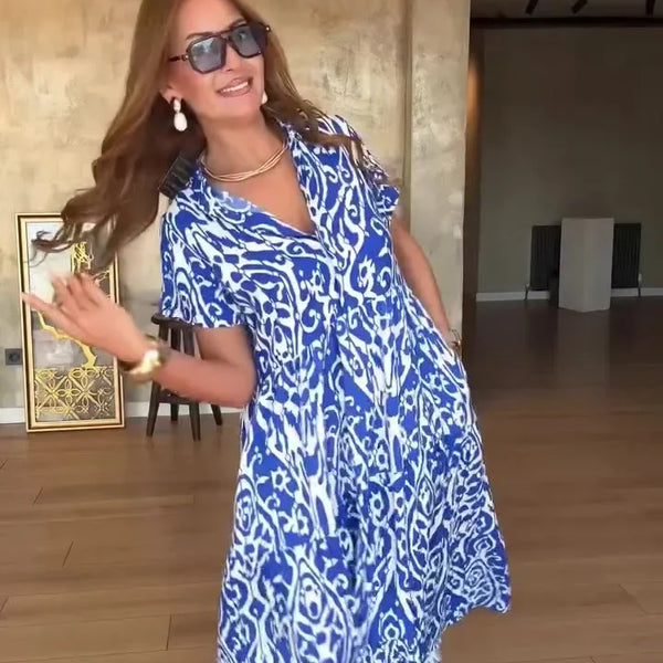 Jubilee - שמלת קו A מודפסת בגזרה רפויה