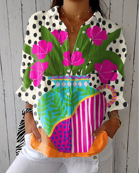 אמארה - חולצת אגרטל פורחת