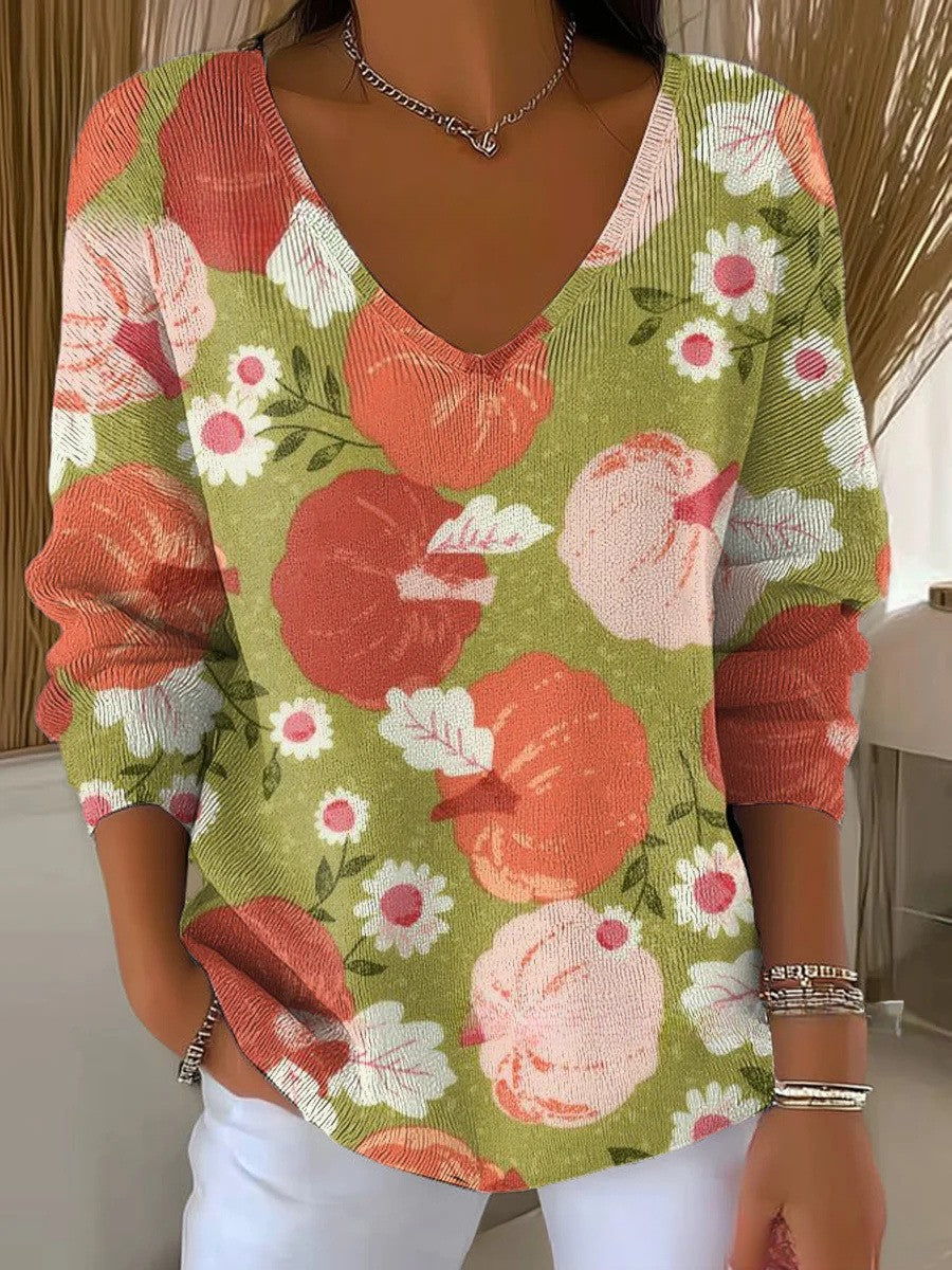 אוליביה – סוודר עם צווארון V