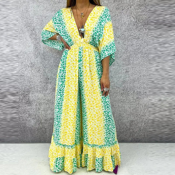 Anthea - אוברול אלגנטי עם מחשוף V ומותניים גבוהים