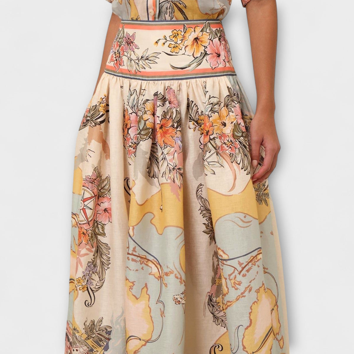 חצאית מיני א-ליין וינטג' אלגנטית