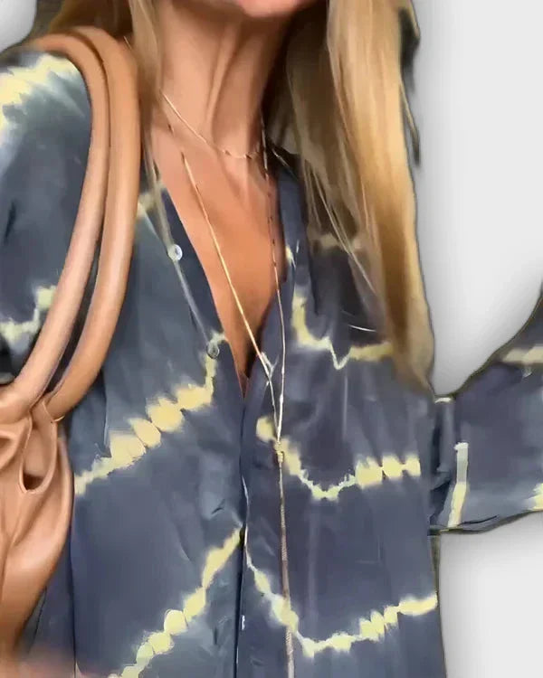 שמלת מקסי בוהו עם פסים