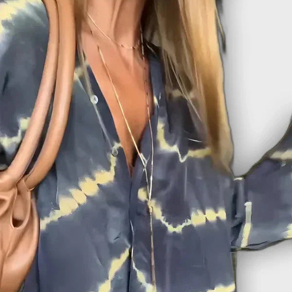 שמלת מקסי בוהו עם פסים