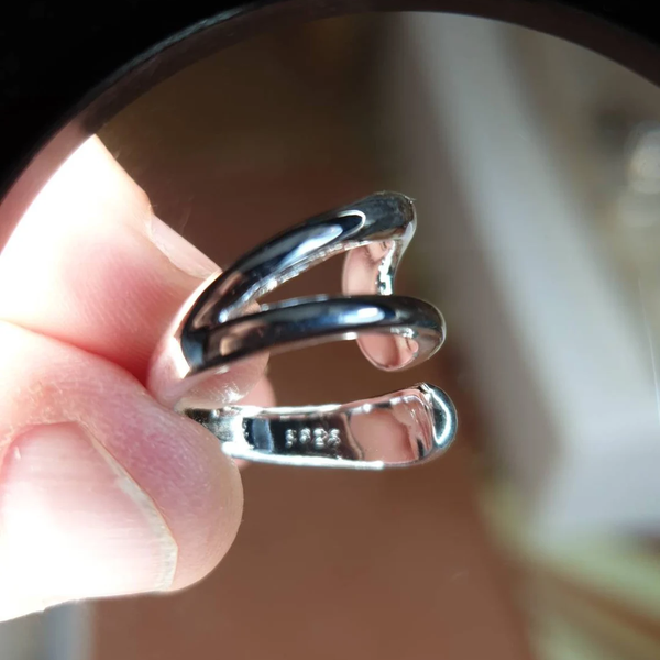 טבעת מתכווננת מעוצבת מפלדת אל חלד