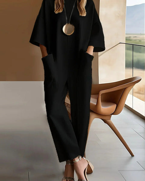 Amar Miriam - אוברול מסוגנן עם שרוולים קצרים