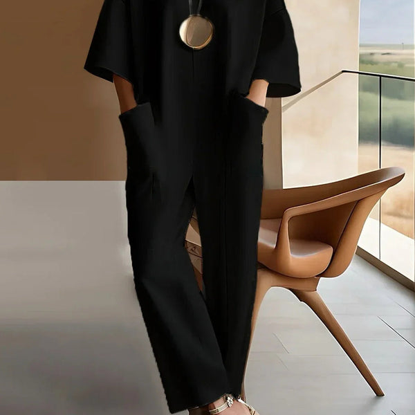 Amar Miriam - אוברול מסוגנן עם שרוולים קצרים