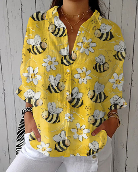 פרנקה - חולצת פריחה דבורה