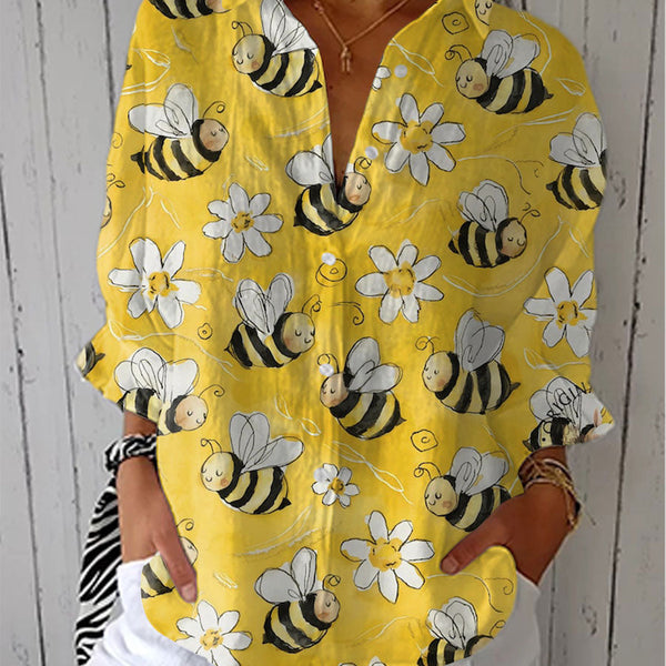 פרנקה - חולצת פריחה דבורה