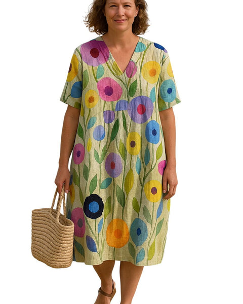 בגוניה | שמלת פרחים שמסתירה את הבטן