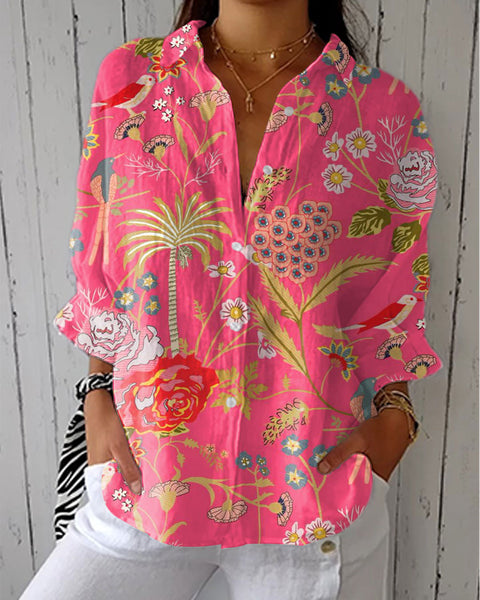 פלוריאנה - חולצת פריחה טרופית