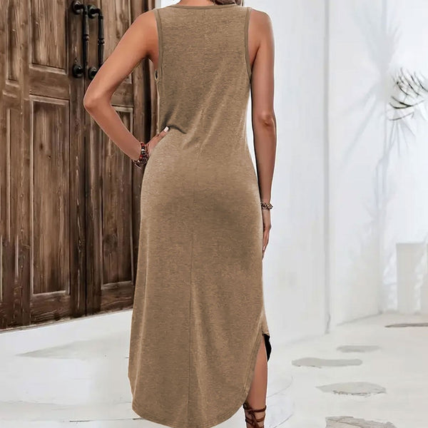 Brandy - שמלת מקסי אלגנטית ללא שרוולים