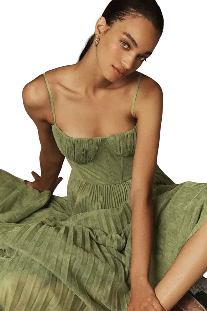 אודילה | שמלת מידי טול מקופלת