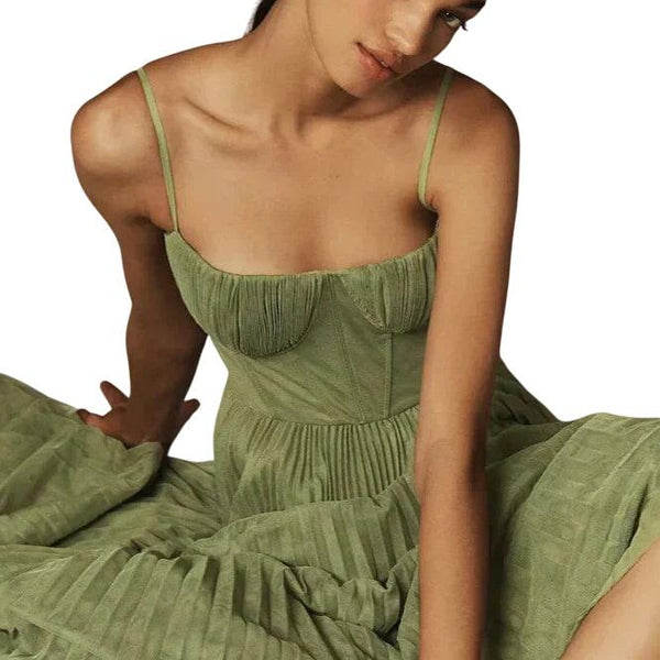 אודילה | שמלת מידי טול מקופלת