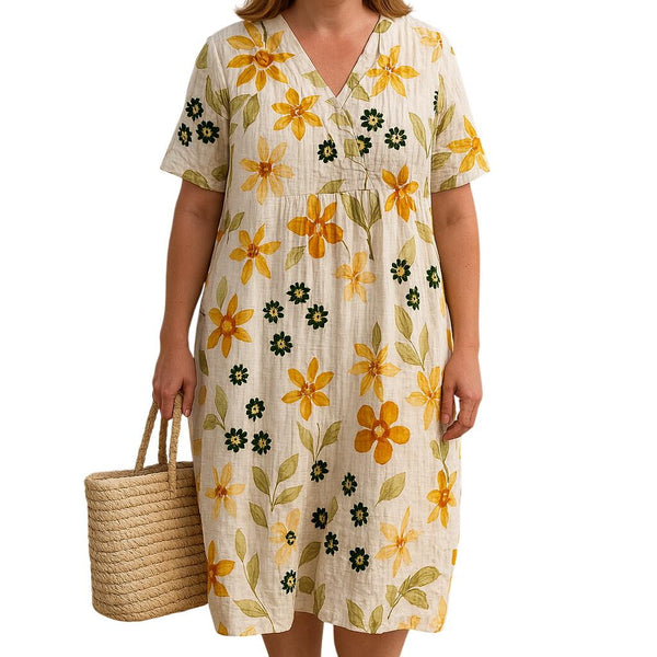 בגוניה | שמלת פרחים שמסתירה את הבטן