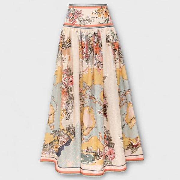 חצאית מיני א-ליין וינטג' אלגנטית