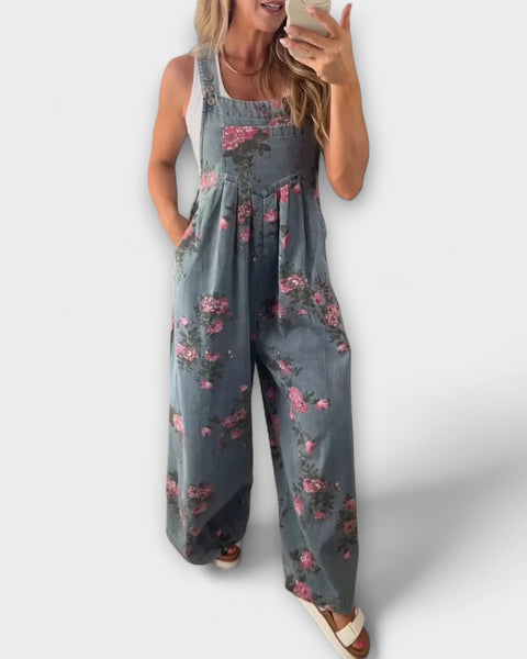 מכנסיים קצרים גבוהים עם הדפס פרחוני