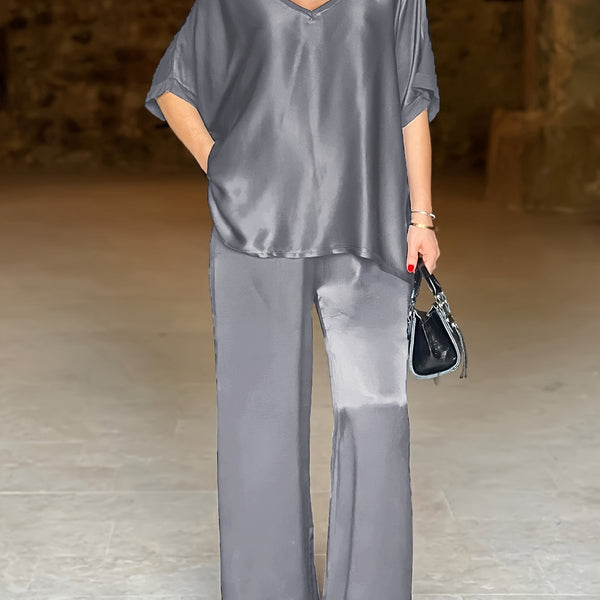 Ashlee - סט אלגנטי עם שרוולים קצרים