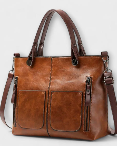 תיק עור אלגנטי של לורה - תיק Tote פונקציונלי וסטייליסטי