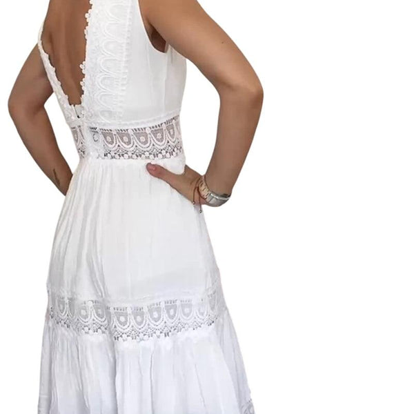 קלרה – שמלת מקסי אלגנטית מתחרה עם צווארון וי