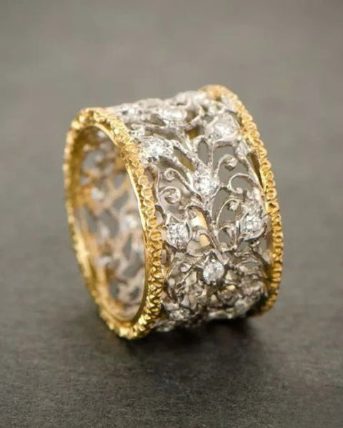 טבעת רטרו עם זירקוניה