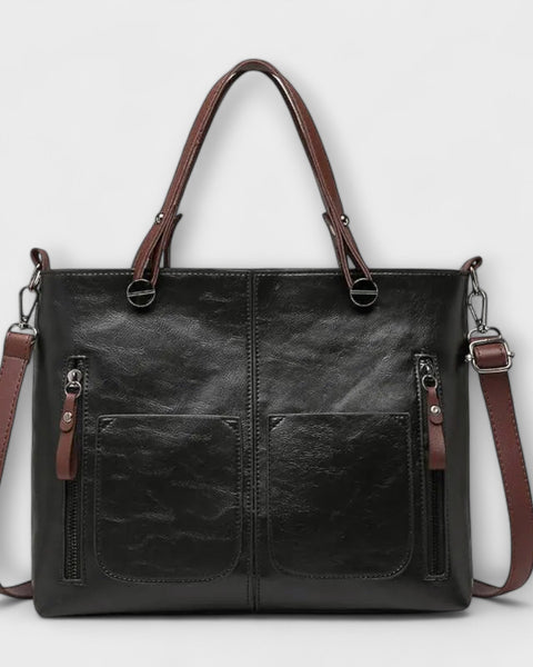 תיק עור אלגנטי של לורה - תיק Tote פונקציונלי וסטייליסטי