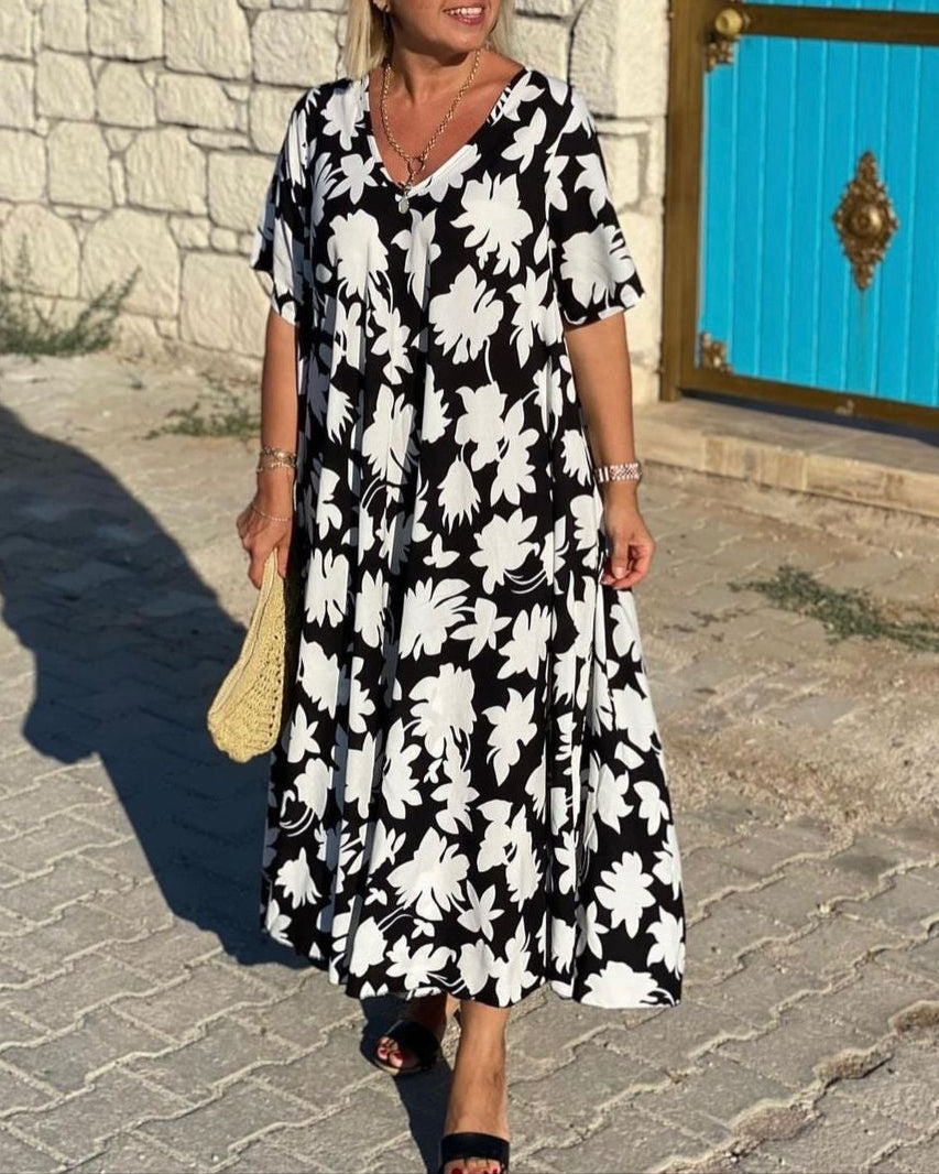 Gomez - שמלת מקסי עם הדפס פרחוני קז'ואלי