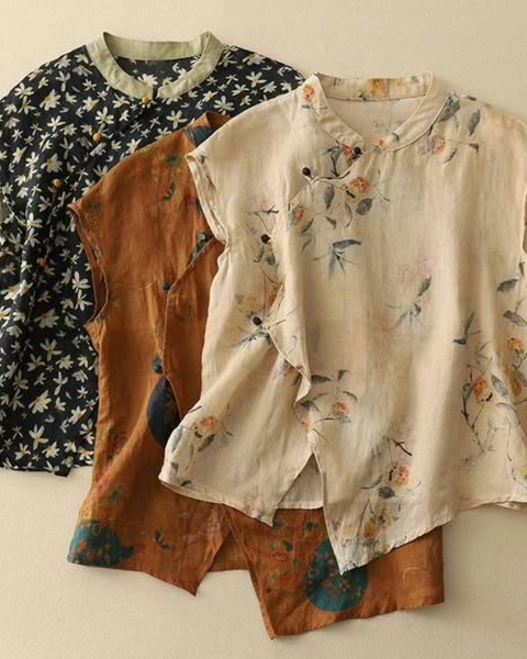 Zari - חולצת מנדרינית אלגנטית וקז'ואלית