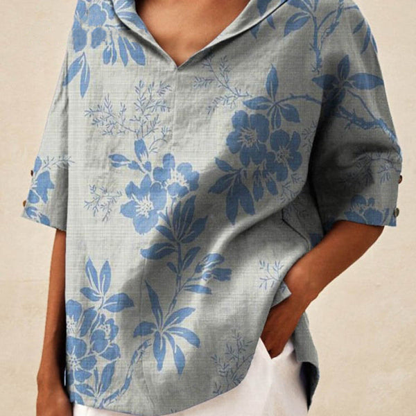 אנדראה | טופ אלגנטי עם צווארון V