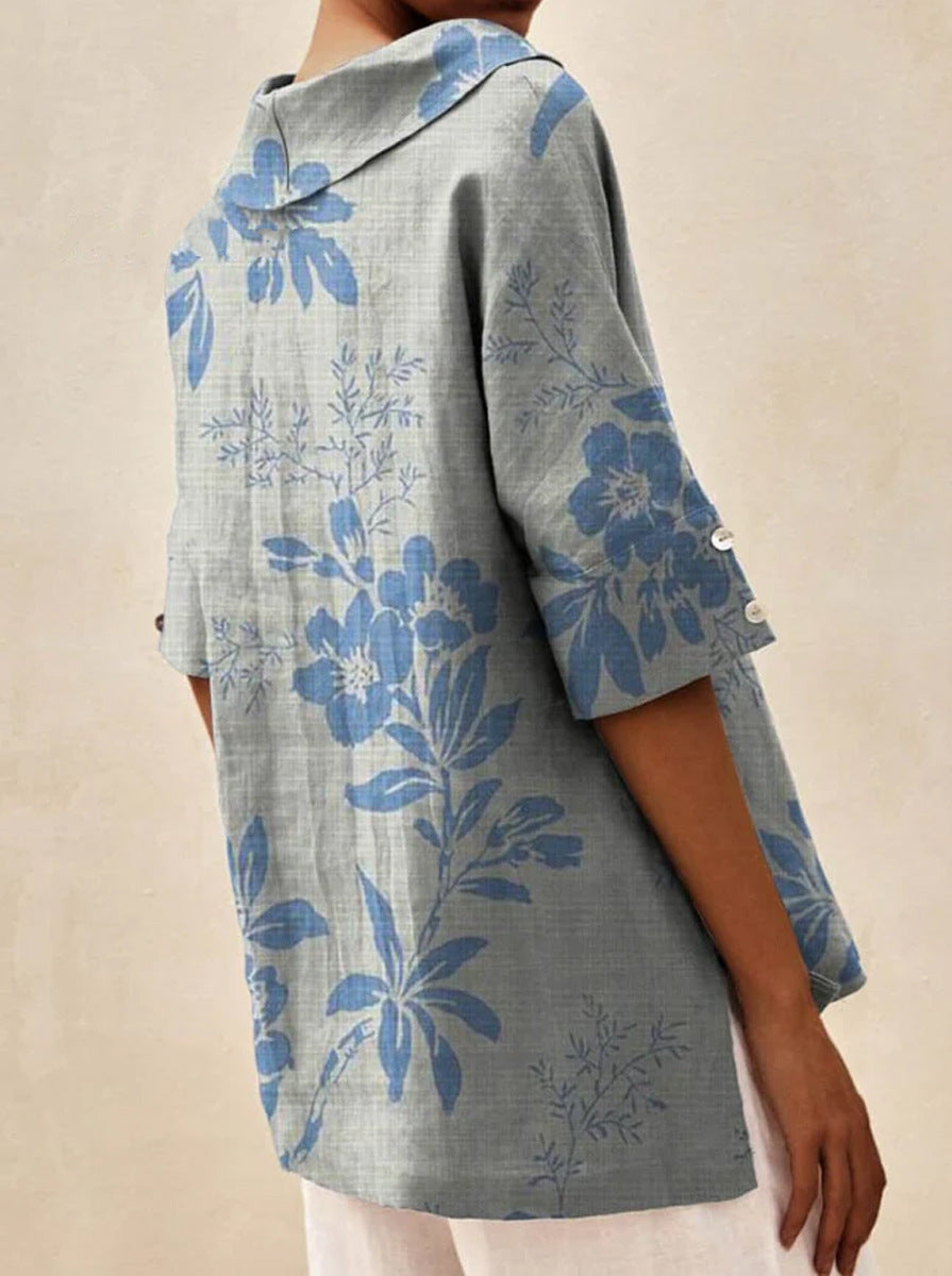 אנדראה | טופ אלגנטי עם צווארון V