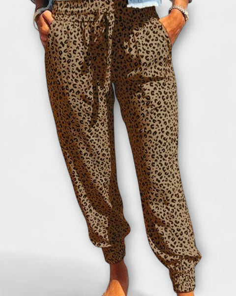 מכנסיים רחבים עם דפוס חיות