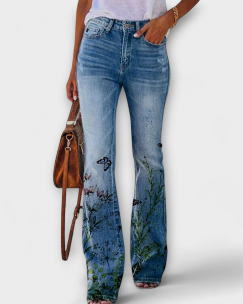 מכנסיים רחבים עם הדפס פרחוני ונוחות מקסימלית