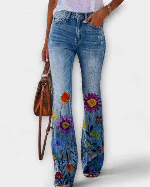 מכנסיים רחבים עם הדפס פרחוני ונוחות מקסימלית