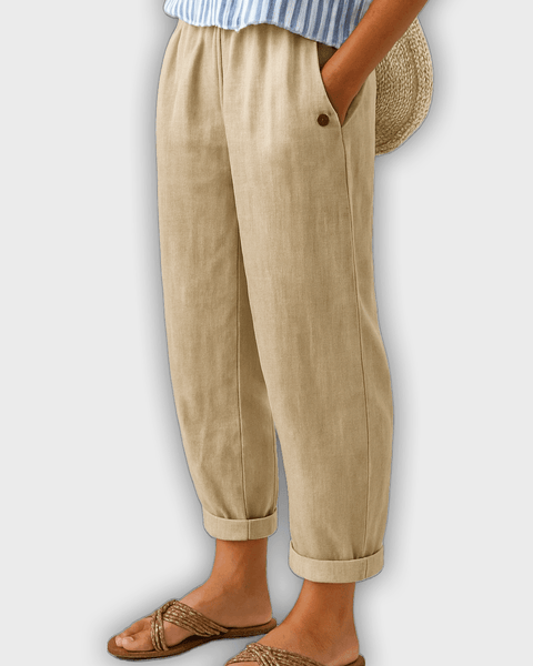 מכנסי קיץ אלגנטיים עם כיסים צדדיים