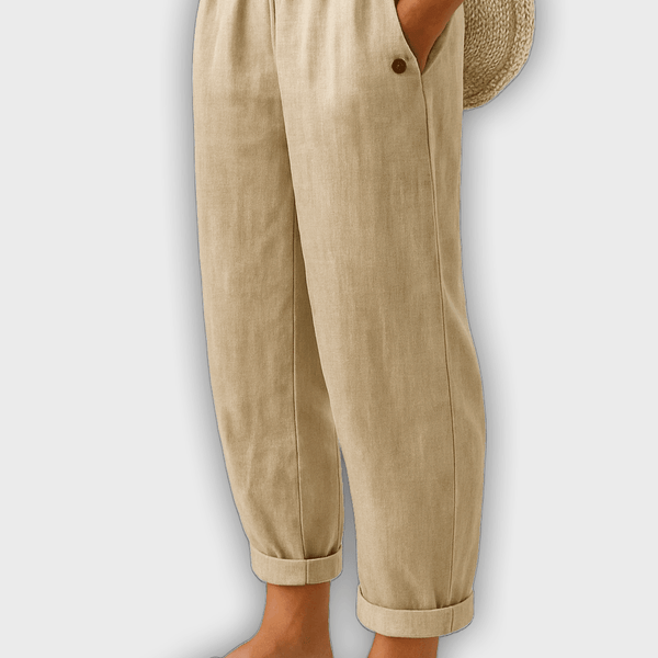 מכנסי קיץ אלגנטיים עם כיסים צדדיים