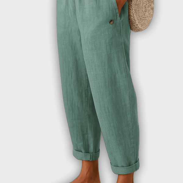 מכנסי קיץ אלגנטיים עם כיסים צדדיים