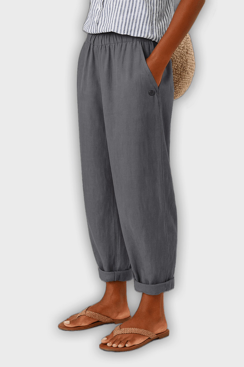 מכנסי קיץ אלגנטיים עם כיסים צדדיים