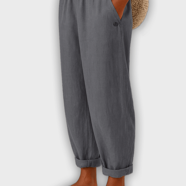 מכנסי קיץ אלגנטיים עם כיסים צדדיים