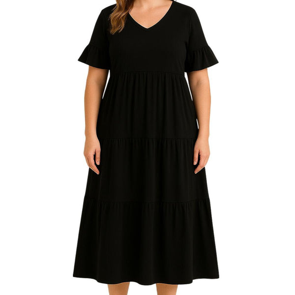 וונקובר | שמלת V-צוואר עם שליטה על הבטן