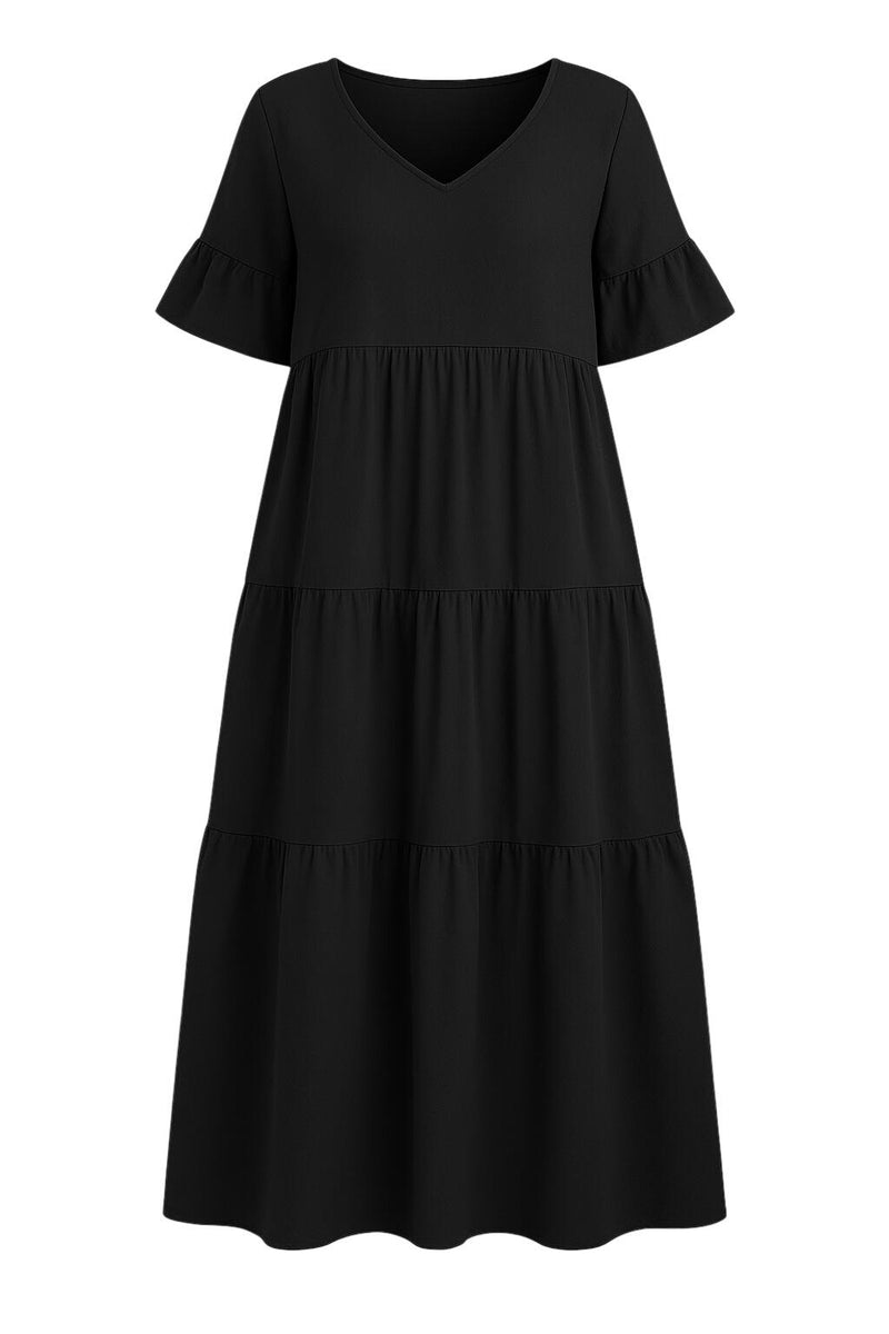 וונקובר | שמלת V-צוואר עם שליטה על הבטן