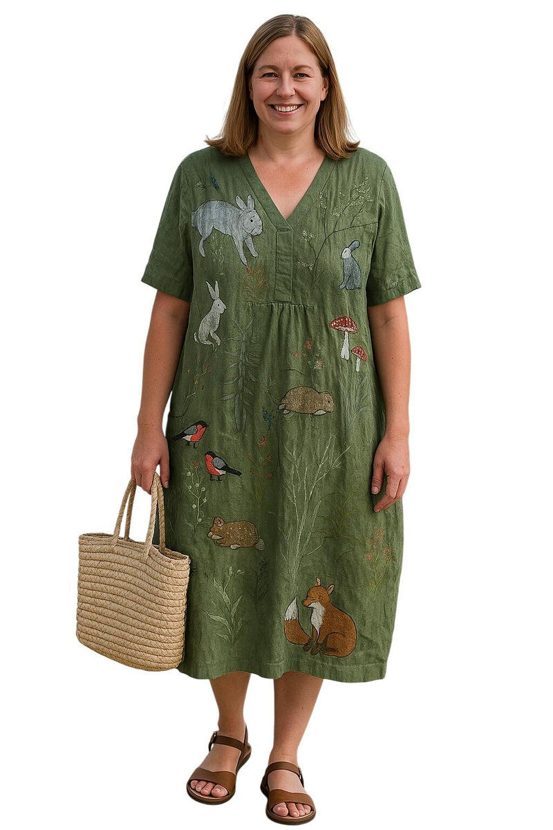 בגוניה | שמלת פרחים שמסתירה את הבטן