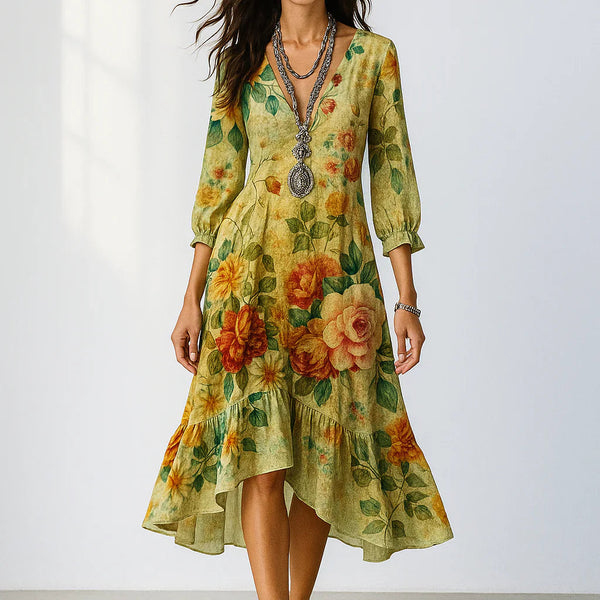 Debra - שמלת מקסי עם הדפס פרחוני