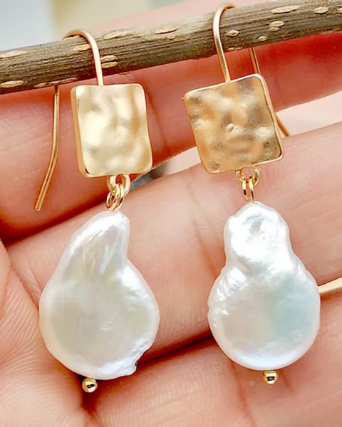 עגילי פנינה רטרו מתוקים