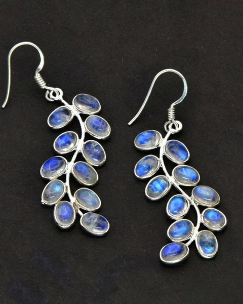 עגילי אבן ירח יוקרתיים