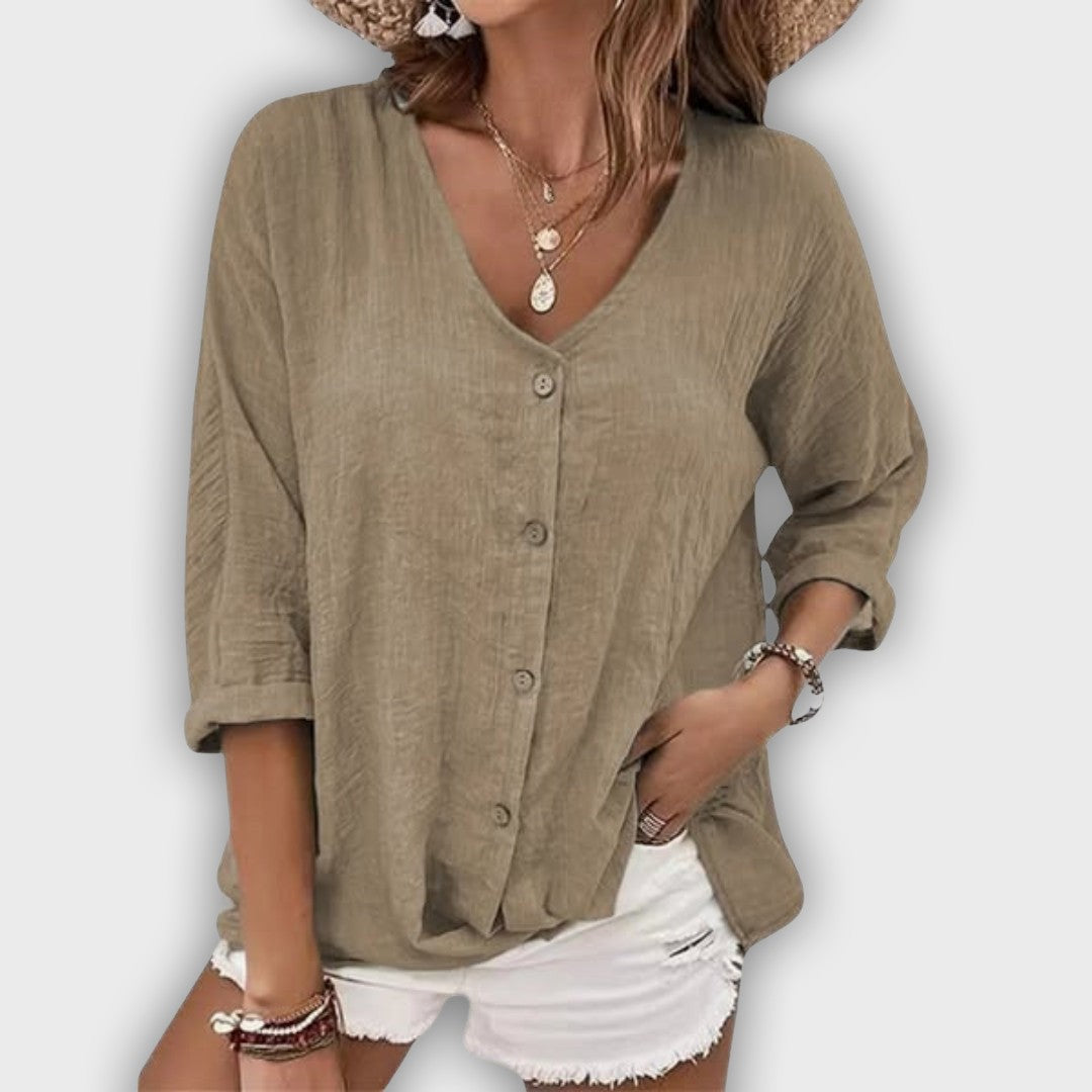 חולצת ורוניקה יומית אלגנטית ונוחה לנשים