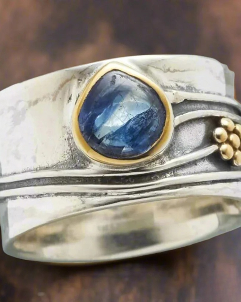 טבעת מדיטציה אבני חן בוהמיינית