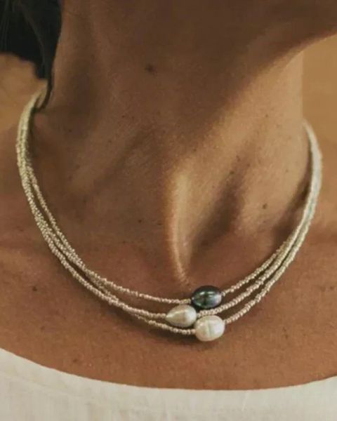 שרשרת פנינים יוקרתית - תכשיטי לורה