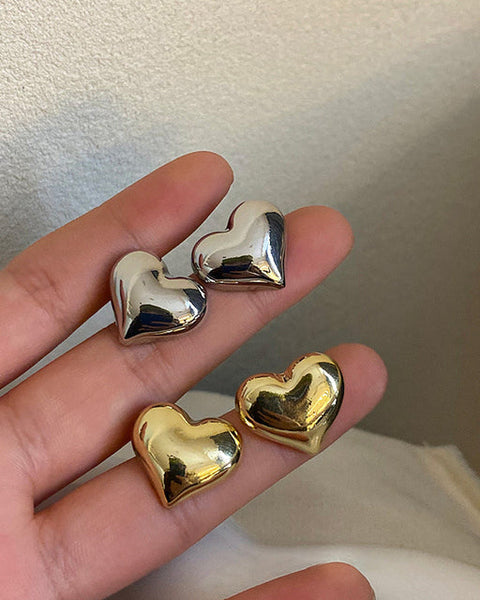 עגילי לב אלגנטיים עם זירקוניה איכותית