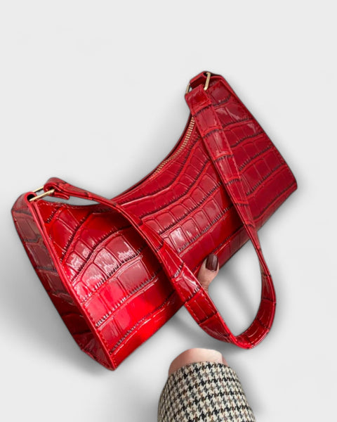 תיק עור מבריק הלורה - סגנון ופונקציונליות מושלמת