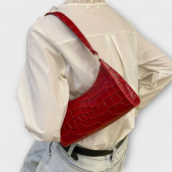 תיק עור מבריק הלורה - סגנון ופונקציונליות מושלמת