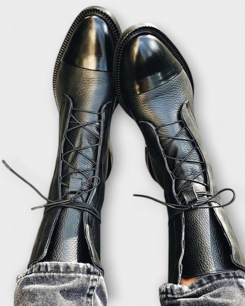 מגפי PU שחורים לנשים – נוחות וסגנון לכל אירוע